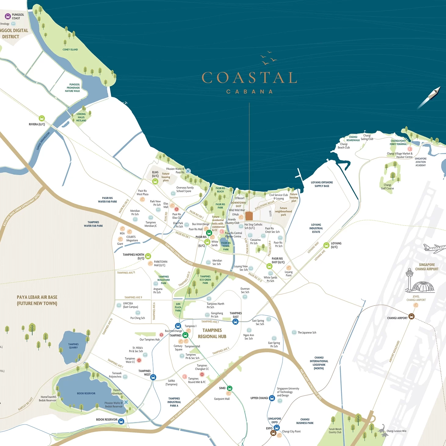 Coastal Cabana Location Map